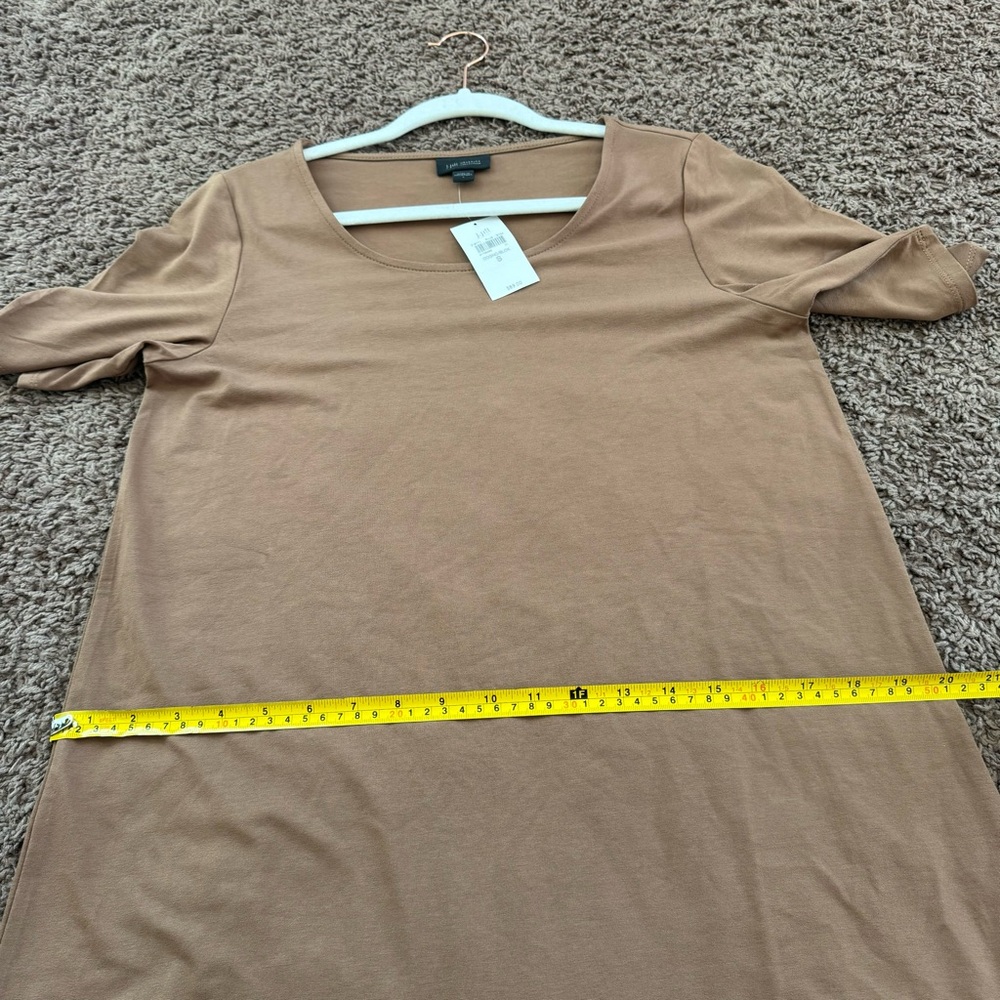 J Jill Wearever Collection Tan Black Colorblock A Line Tee Dress S NEW $89 - Picture 9 of 12